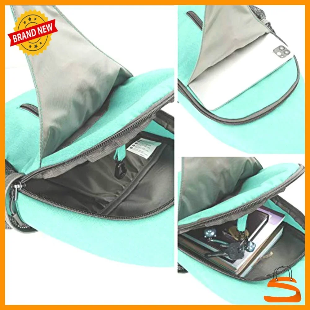 Crossbody Sling Backpack Daypack 6L Water Resistant Polyester Travel Hiking - Picture 5 of 6
